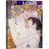 LuxHomeDecor Gustav Klimt Le Tre età della Donna 70x50 cm Quadro Stampa su Tela con Telaio in Legno