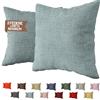 SoNiT home decor SONIT - Federe Cuscini Verde Menta 60x60 cm, Set 2 Federe Divano e Letto in Cotone Loneta con Cerniera Nascosta, Copri Cuscini Decorativi Resistenti e Lavabili per Arredo Casa