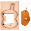 GORGECRAFT Fustella per Cuoio in Metallo in Acciaio al Carbonio per Portachiavi Custodie Forme Punzonatura Goffratura Stampi Utensili da Taglio con Base in Legno Liscio Progetti di Artigianato