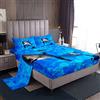 Loussiesd Set di biancheria da letto singolo per bambini, per ragazzi e ragazze, con grazioso delfino, a tema oceano marino, set di biancheria da letto con creature marine, grazioso letto con vita marina