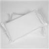 Happidea - Set 2 Federe, 100% Cotone, Tinta Unita, 18 Colori, 2 Volani, Made in Italy, 52x82Cm, Pack Barattolo Riutilizzabile, Bianco