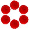 YUYWWAN 6 Pezzi Pompon, 7cm Pon Pon in Finte Pelliccia, Palline Colorate Palla di Peluche Soffice, Ponpons Decorare per Cappelli Portachiavi Sciarpe Albero di Natale DIY Accessori Casa 3 Colori (Rosso)
