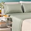 Biancocasa Completo Letto Matrimoniale in 100% Raso di Cotone Rigato Satin