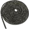 GDO GIOIE D'ORIENTE Cordone Strass in Silicone 4 mm × 10 m Ematite - Anima in Cotone, Flessibile e Tagliabile - Per Lacci Scarpe, Bijoux, Accessori Moda e Decorazioni