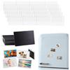 Pitigihe Set di 20 Calamite da frigo Fai-da-Te in Acrilico Trasparente | Magneti da frigo in acrilico per foto, kit per personalizzare fotomagneti per cucina e aula