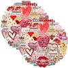 XFSRG 100 Pezzi Adesivi Scrapbooking Lettere Romantiche e Forme Cuore | Stickers Bullet Journal Adesivi Vintage Sticker Aesthetic Scrapbook Journaling per Diario Album Agenda