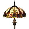 Tokira Lampada Tiffany da Terra Barocco, 16 Pollici Fatto a Mano Europeo Paralume in Vetro Colorato, Accogliente Vintage Luce Notturna Adatto per Soggiorno e Studio [Escluse le Lampadine]