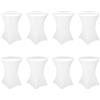 YMHPRIDE Set di 8 tavoli elasticizzati bianchi con diametro di 70-75 cm, rinforzo nella zona dei piedi e lavabile a 40 °C, antiscivolo e non stirabili, per tavoli da bar e tavoli da bistrot (70 x 110 cm