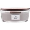 WoodWick WW CANDLE ELIPSE 1725446E - Lana calda, 9,2 x 19,1 x 12,1 cm, colore: Bianco/Trasparente