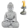 Generic Statua di Buddha seduto, in resina, 21,8 cm, decorazione zen spirituale dipinta a mano, statua da meditazione, ornamento da tavolo per tavolo, libreria, mantello, per interni ed esterni