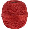 Gründl filato all'uncinetto glitterato, oro, argento, bronzo, antracite, chamagne, rosso, blu, matassina da 25 g, filato glitterato 22 rot