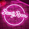 hhuohuona Beauty Room Neon Sign Dimmable Makeup Room Led Sign Pink Neon Lights for Wall Decor Beauty Salon Decor for Spa Beauty Nail Studio Estetician Neon Wall Art
