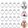 YeahBoom 20 palline di Natale trasparenti,sfera in plastica trasparente riempibile, palline di albero di Natale ornamento, decorazione per albero di Natale, fai da te, decorazione di matrimonio di compleanno