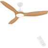 CJOY Ventilatore da Soffitto con Luce Legno 132cm | Ventilatore da Soffitto Silenzioso con Telecomando, Reversibile 6 Velocità, Dimmerabile LED, Per Camera da Letto/Soggiorno
