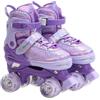 MLYPRU Pattini A Rotelle A Doppia Fila Per Ragazze E Ragazzi Adulti Con Ruote Luminose, A 4 Ruote Ruote Quadruple Principianti Per Interni Ed Esterni(Purple,XS(27-30EU))