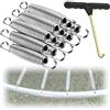 Seutmrou 12 molle di ricambio per trampolino elastico e 1 strumento per molle, 140 mm, molle di ricambio in acciaio inox per 240, 244, 305, 360, 366, 396, 400, 426, 430 cm