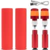 BGDIEAKIN Manicotto di prolunga for manubrio Indicatori di direzione antiscivolo Luci a LED Impugnature for parti di scooter elettrici for Se-gway Max G30 G30D/E/LP(Rood)
