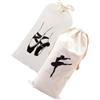 VICASKY Borsa per Scarpette da Ballo Coulisse, 4 Pezzi, Bianca | Tessuto Leggero, Accesso Rapido e Trasporto Facile, per Scarpe da Punta, Scuola e Competizioni