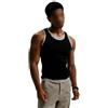 Pumixiy 96% Poliestere Camicia Senza Maniche per Allenamento Palestra | misto poliestere, tessuto resistente, morbido al tatto, disponibile nei toni del nero e del grigio (nero 2XL)