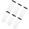 IMIKEYA Porta Palline Tennis 6 Pezzi, Tubo Trasparente in PVC con Coperchio Nero, Supporto per Esposizione e Conservazione di Palline da Tennis