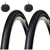 Ecovelo' 2 Copertoni 26 x 1.95 + Camere Pneumatici Stradali 50-559 Gomme Slick da Strada Bici Ibrida Mtb Montagna Adulto