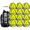 SELECT Classic - Confezione da 12 palloni con borsone e pompa a mano, giallo V26, misura 4