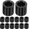 VOSAREA 30 Pezzi Ghiere di Ricambio per Stecche da Biliardo, Nero PC Fiber