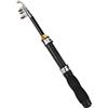 Hominas Mini canna da pesca telescopica 28049-100 piccolo lago canna da pesca portatile asta corta attrezzi da pesca per acqua salata acqua dolce (1 m)