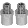 GATHINESS Adattatore per Pedale in Acciaio Inox 1/2 a 9/16 per Bici | Conversione Filettatura per Pedivella, Misura Interna 12, 7mm Esterna 14, 3mm, Argento