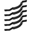 BESPORTBLE 5 Pezzi Maniglie per Kayak di Ricambio in PVC e Nylon Nere | Impugnatura Ergonomica Antiscivolo, Installazione Semplice, Resistente alle Intemperie, per Canoa e Gommone