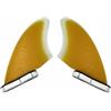 LeeQinersw da Surf Fibra di Vetro Pinna Accessorio Ricambio Flusso Ottimizzato per Velocità E Controllo Della Traiettoria Compatibili con Tavole Fish Diffuse , Bianco+Giallo