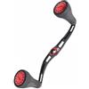 Qianly Manovella per Mulinello Braccio Manico Accessorio con Braccio Carbon Style in Lega di Alluminio E Impugnatura EVA per Controllo su 8×5 Mm E 7×4 Mm , Rosso , Rosso