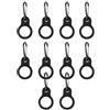 DEARMAMY 10 Pezzi Gancio per Borraccia in Silicone Nero | Elastico in Silicone e Lega, Fissaggio Sicuro, per Cintura e Uscite All'aperto, Compatto e Leggero
