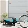 Plumbpyr Rimorchio per bicicletta nero e grigio in ferro con portante, robusto e pieghevole per bagagli, carico, bambino e cane, include bandiera di sicurezza, ideale per campeggio, tempo libero e