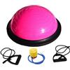 LeeQinersw Ball Palla Equilibrio Tavola Stabilità Pedana Core Training con Corde di Resistenza Rimovibili Superficie con Anelli Concentrici in, Rosa
