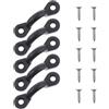 VILLCASE 5 Set Fibbia Elastica per Kayak Viti, Nylon Nero | Accessori per Canoa e Kayak, Punti di Fissaggio Aggiuntivi, Leggeri e Facili da Riporre, per Barca e Rafting