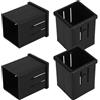 CHILDWEET Manicotto di Conversione Tubolare Cavo 50mm-40mm, 4 Pezzi Nero | Inserto Interno Cavo, PP e Pa, per Sostituzione e Retrofit di Power Rack e Macchine