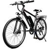 FERCHIX Bicicletta elettrica per adulti BK900, batteria al litio da 48 V e 15 Ah | IIPX4 impermeabile, pneumatici da 26 pollici, cambio a 5 marce, doppia sospensione e freni a disco, CE e EN15194.