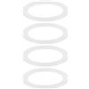 BESPORTBLE 4 Pezzi Anello di Tenuta in Silicone per Coperchio Borraccia, | Guarnizione di Ricambio Scanalata, Struttura ad Anello Sigillante, per Tazza e Contenitore Isolato