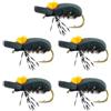 Poystng Esche per la Pesca a Mosca Barche da Pesca a Secco/bagnate Esche | Gancio per testa capelli con affilato, mosche secche sommerse, attrezzatura da pesca, trote salmonate, esche