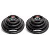 PH Fitness Set di dischi Tri-Grip da 107,5 kg, in ghisa, con attacco da 50 mm e manici ergonomici, antiscivolo e delicati sul pavimento, ideali per allenamento con forza, powerlifting e crossfit
