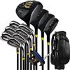 Generic Set di mazze da golf, 13 pezzi, include legno, ferro, putter, sacca da golf, attrezzatura completa per principianti e appassionati, perfetto per sport all'aria aperta
