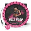 Active 100 Fitness Hula Hoops, Smart Weighted Hula Hoop for Adults, Adjustable Infinity Hoop with 360° Auto-Spinning Ball, Weight Loss Exercise Equipment for Home Use