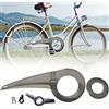 Kiuiom Copricatena per Bici, Paracatena per Bicicletta in Plastica, Proteggi Catena per Bicicletta, Protezione per Catena per Bici Protezione per Corona Bici per 32-38T (Nero Trasparente Kit Completo)