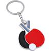 Generisch Portachiavi a forma di racchetta da ping pong, simpatico accessorio | Accessori sportivi, portachiavi con racchetta da ping pong, carino, mini accessorio sportivo, robusto e pratico