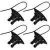 DEARMAMY 4 Pezzi Valvola Aria per Kayak e Gommone, Ricambio PVC Nero