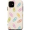 Cute Colorful Pattern Gifts Custodia per iPhone 11 Graffette pastello carino ufficio scuola modello