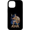 Greek Ajax Spartan Warrior Mythology Spe Custodia per iPhone 15 Ajax Eroe Greco Trojan Mitologia Scudo Lancia