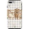 Cozy Countryside Farm Life Design Studio Custodia per iPhone 7 Plus/8 Plus Animali da fattoria Mucca Pecora Maiale Cottagecore Paese Acquerello