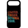 October 2008 Retro Vintage Year 2008 Gif Custodia per iPhone Air Edizione Limitata Ottobre 2008 Compleanno